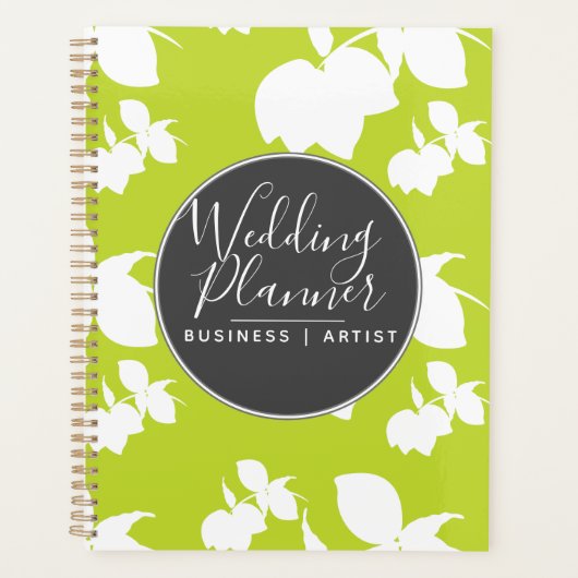 Modern Limoen Lemon Silohuette Wedding Planner (Voorkant)