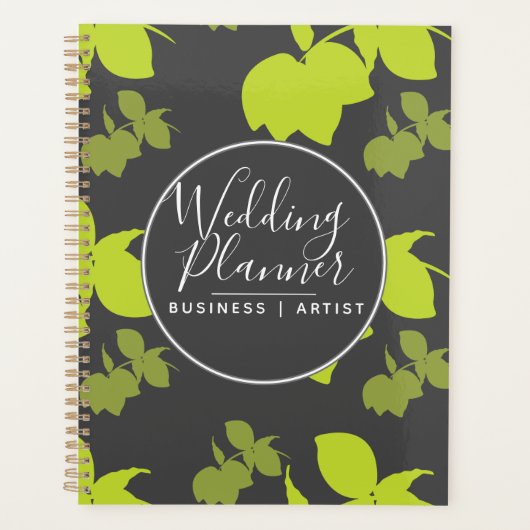 Modern Limoen Lemon Silohuette Wedding Planner (Voorkant)