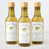 Modern Limoncello Wit Mini Drank Label Wijn Etiket (Flessen)