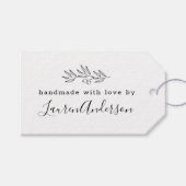 Modern Line Art Berries Handgemaakt met Liefde doo Cadeaulabel (Voorkant (Horizontaal))