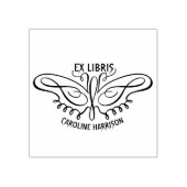 Modern Line Art Vlinder Ex Libris Boek Rubberstempel (Afrduk)
