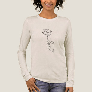 Modern Line Design "Love" Havermout gekleurd Tri-Blend Shirt