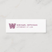 MODERN LINE MONOGRAM  BUSINESS LOGO  MINI VISITEKAARTJE (Voorkant)