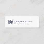 MODERN LINE MONOGRAM BUSINESS LOGO MINI VISITEKAARTJE (Voorkant)
