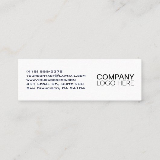 MODERN LINE MONOGRAM BUSINESS LOGO MINI VISITEKAARTJE (Achterkant)