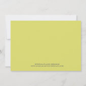 Modern Line Wedding Kaart in Limoen (Achterkant)