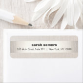 Modern Linen Silver Elegant Striped Address Label (Insitu)