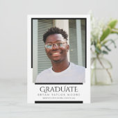 Modern Lines Graduate Photo Faire-part (Debout devant)