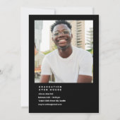 Modern Lines Graduate Photo Faire-part (Dos)