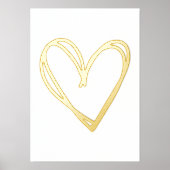 Modern Lines Heart Folie Afdrukken (Voorkant)