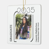 Modern Lines Photo Afstuderen Keramisch Ornament (Links)
