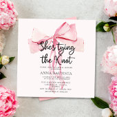 Modern lint Ze Tying The Knot Vrijgezellenfeest Kaart