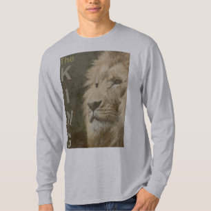 Modern Lion Head Animal Sjabloon Mannen Grijs T-shirt