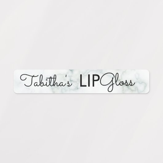 Modern Lip Gloss Marble Branding Packaging Labels (Design 1)