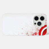 Modern Liquid Swirl Square Mosterd rood en wit Case-Mate iPhone Case (Achterkant (horizontaal))