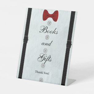 Modern Little Gentleman Baby shower Boeken en gesc Reclamebord Met Voetstuk