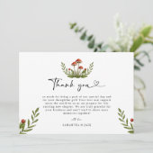 Modern Little Mushroom Baby shower Bedankt (Staand voorkant)