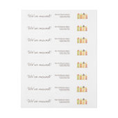 Modern Little Row of Houses Address Label (Vel)