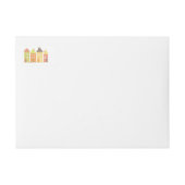 Modern Little Row of Houses Address Label (Voorkant)