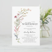 Modern Little Wildflower Baby Shower Invitation (Debout devant)