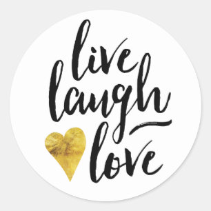 Modern Live Lach Liefde Stickers