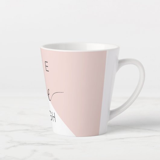 Modern Live Love Laugh Positive Motivation Quote Latte Mok (Rechts)