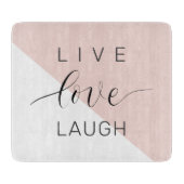 Modern Live Love Laugh Positive Motivation Quote Snijplank (Voorkant)