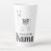 Modern Llama brengt de drama op Latte Mok (Voorkant)