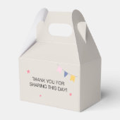 Modern Llamas Cute Baby shower Favor Box Bedankdoosjes (Achterkant)