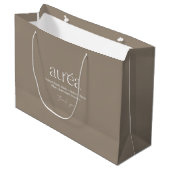 Modern Logo Cosmetica Winkel Groot Cadeauzakje (Voorkant Gekanteld)
