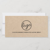 Modern logo eenvoudig rustiek cadeaubon (Achterkant)