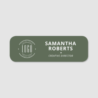 Modern logo eenvoudig werknemers magnetische veili naamplaatje