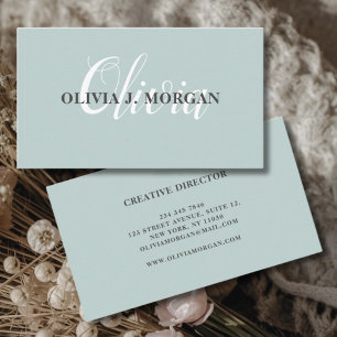 Modern logo met script minimaal professionele naam visitekaartje