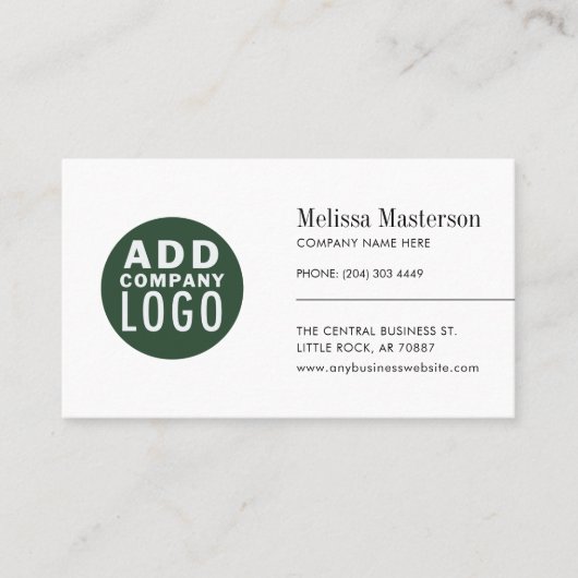 Modern Logo Minimalist Employees Custom Visitekaartje (Voorkant)