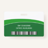 Modern Logo Photo ID Barcode Employee Name Badge (Achterkant)