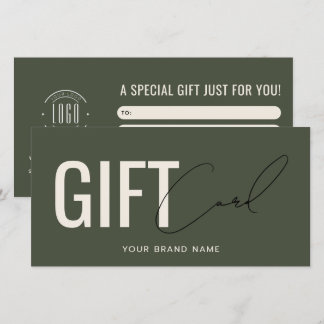 Modern logo professioneel groene cadeaukaart