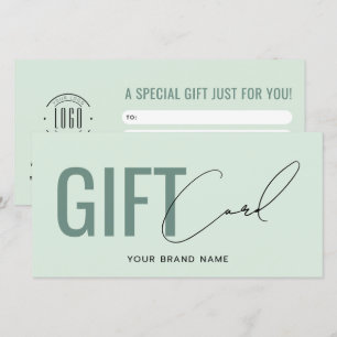 Modern logo professioneel lichtgroen cadeaukaart
