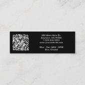 Modern Logo QR Code Zwart Mini Visitekaartje (Achterkant)
