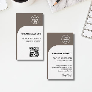Modern Logo QR Creatieve Agency Visitekaartje