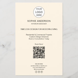 Modern Logo QR Minimaal Professioneel Bedrijf Flyer