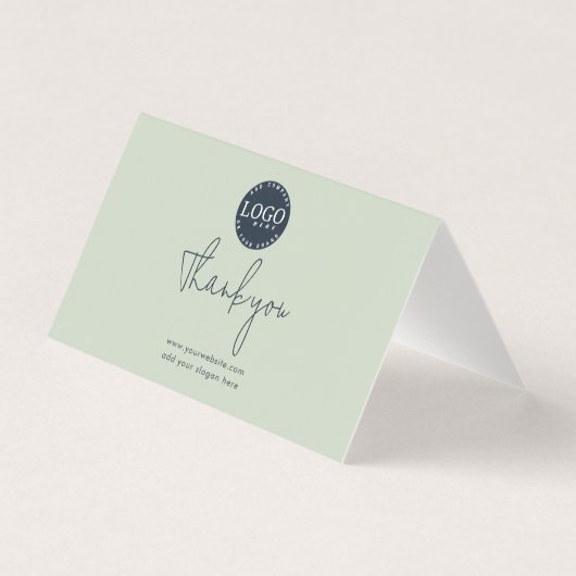 Modern Logo Script Business Dank u kaart gevouwen (Voorkant)