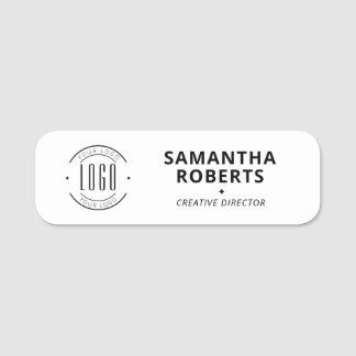 Modern logo simple employee magnetic safety pin naamplaatje