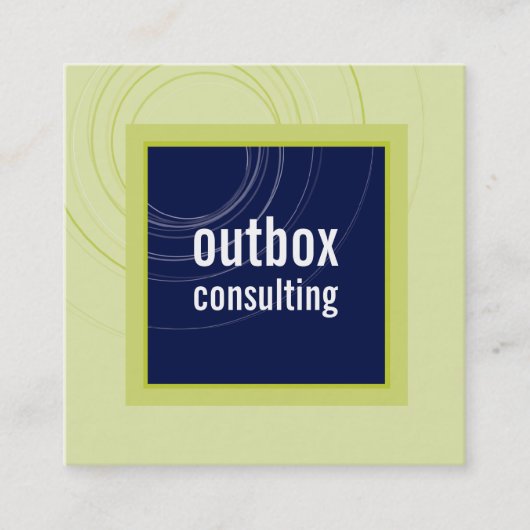 MODERN LOGO smart square icoon monogram marinegroe Vierkante Visitekaartje (Voorkant)