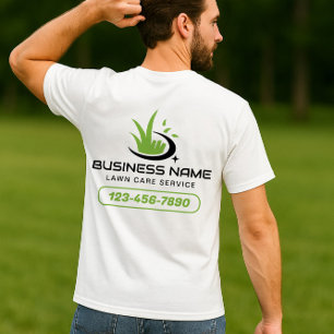 Modern Logo Voor Grasmaaien en Landschapsdiensten T-shirt