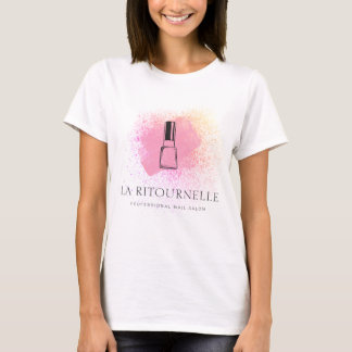 Modern logo voor nagelsalon bedrijfs branding t-shirt