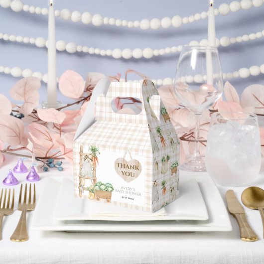 Modern lokaal geteeld Boerderij markt Baby shower Bedankdoosjes (Huwelijk)