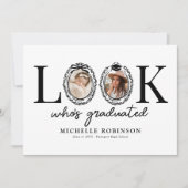 Modern Look Whos Graduated Photo Aankondiging (Voorkant)