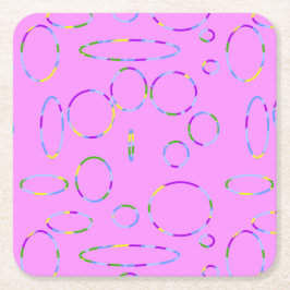 Modern Loops Roze Magenta Papier Onderzetter