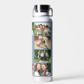 Modern Love 10 Photo Collage Dusty Blue Waterfles (Achterkant)