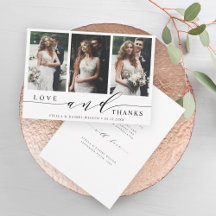 Modern Love and Bedankt 3 Photo Wedding